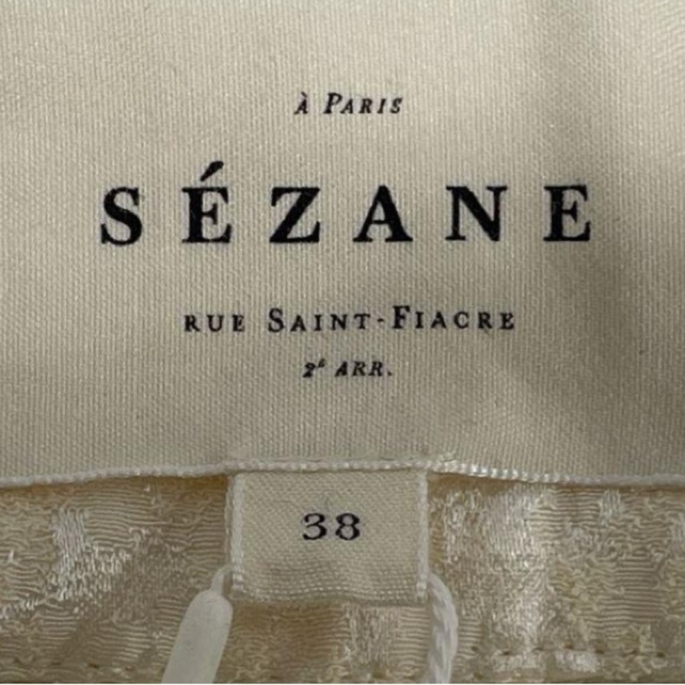 SEZANE Tymo Pants Ecru NWT - Picture 5 of 8